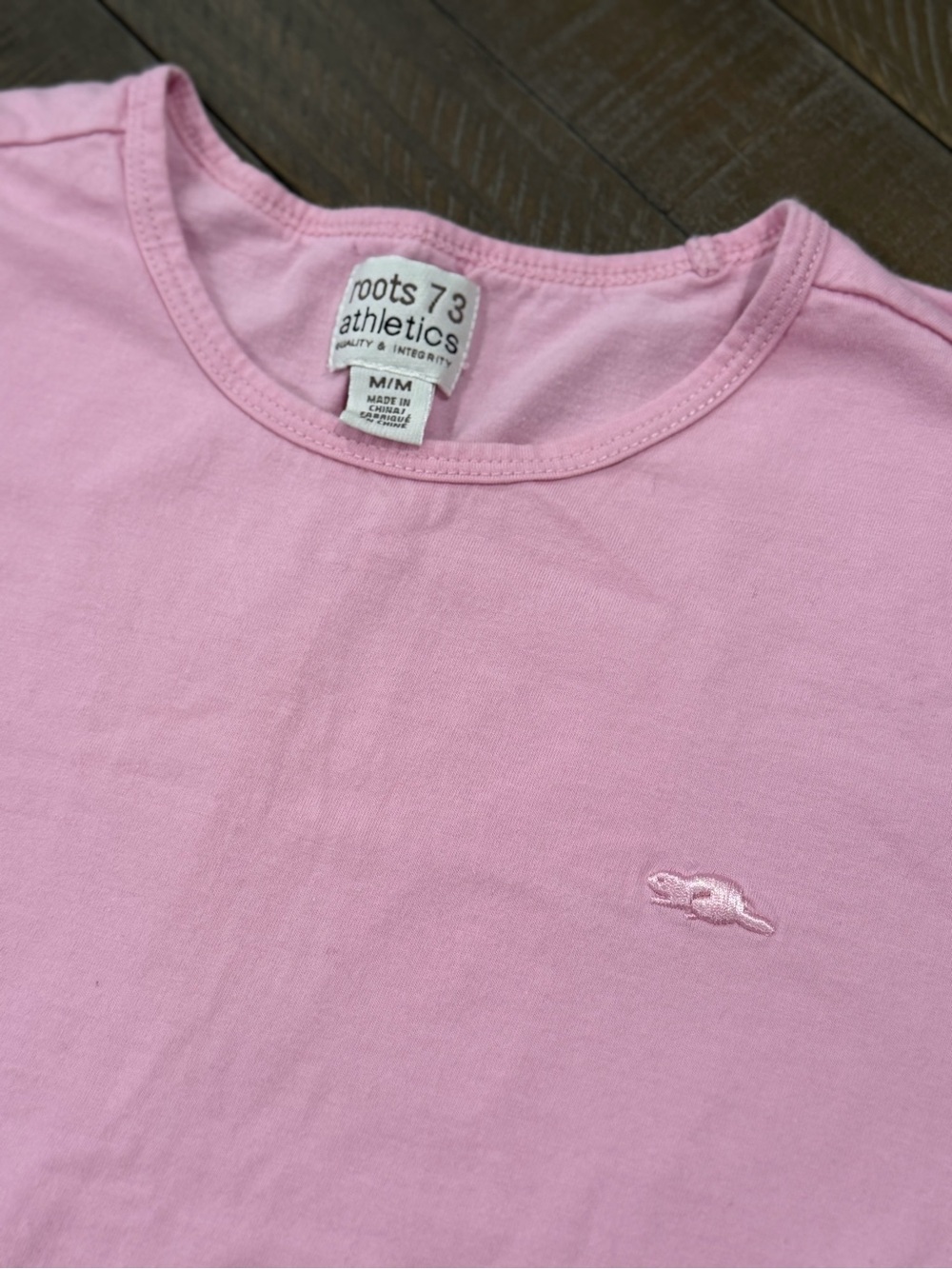 Roots 73 Athletics Pink Logo T-Shirt Women’s Medium